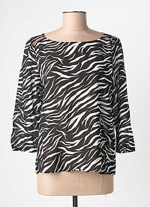 Blouse légère et transparente manches 3/4 noir STREET ONE femme