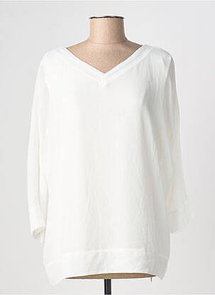 Blouse légère et transparente manches 3/4 beige GEISHA femme