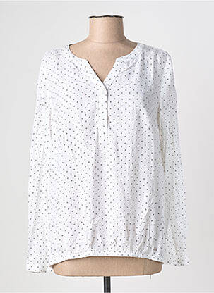 Blouse poignets boutonnés avec fente manches longues blanc CECIL femme