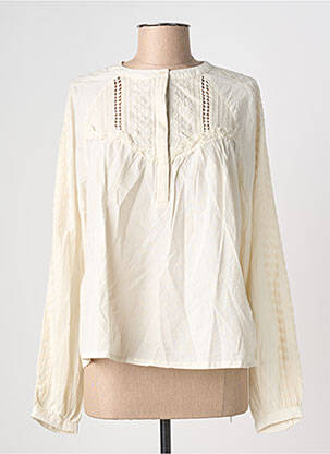 Blouse légère et transparente manches longues beige B.YOUNG femme
