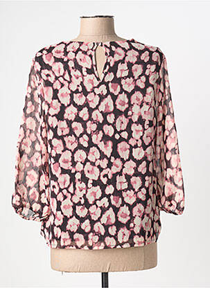 Blouse légère et transparente manches 3/4 rose JULIE GUERLANDE femme