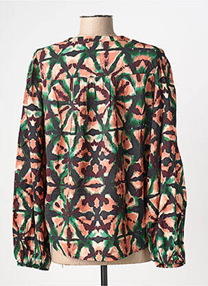 Blouse tissage popeline manches longues vert B.YOUNG femme