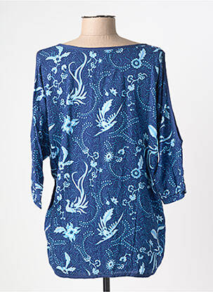 Top stretch manches 3/4 bleu LA FIANCEE DU PIRATE femme