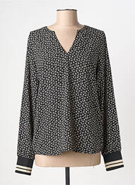 Blouse imprimé fleurs manches longues noir GEISHA femme