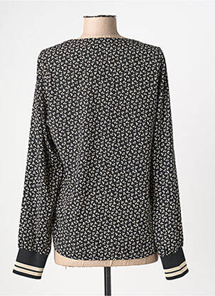 Blouse imprimé fleurs manches longues noir GEISHA femme