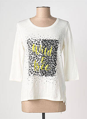 T-shirt stretch manches 3/4 beige CECIL femme