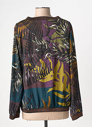 Chemisier tissage crêpe manches longues violet JULIE GUERLANDE femme
