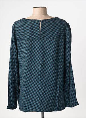 Blouse tissage popeline manches longues bleu CECIL femme