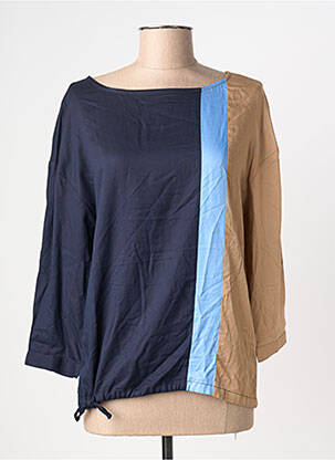 Blouse fermeture boutonnée au dos manches 3/4 bleu STREET ONE femme