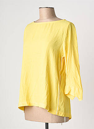 Blouse col rond manches 3/4 jaune STREET ONE femme