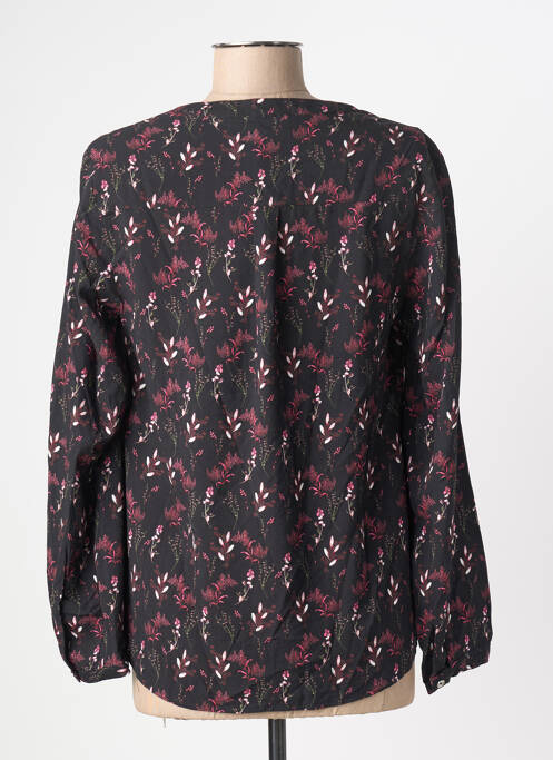 Blouse imprimé fleurs manches longues noir JULIE GUERLANDE femme
