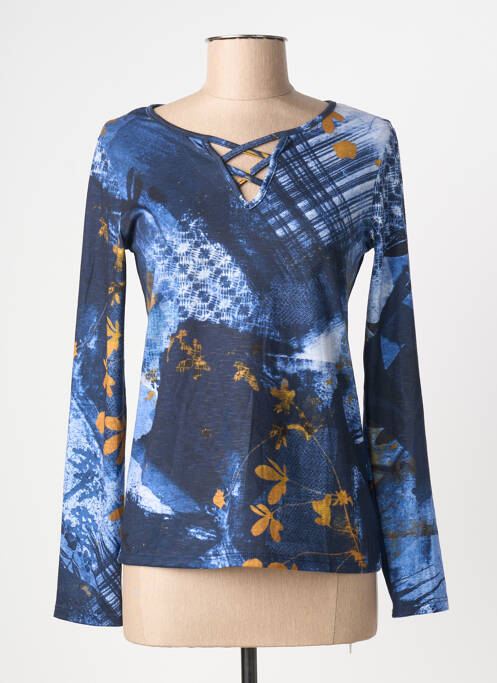T-shirt manches longues manches longues bleu DIANE LAURY femme
