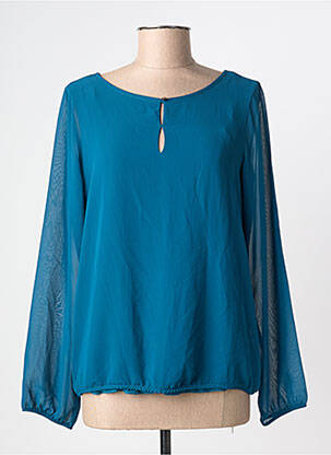 Blouse col rond manches longues bleu S.OLIVER femme
