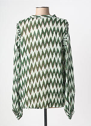 Blouse imprimé fantaisie manches longues vert B.YOUNG femme