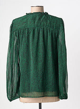 Blouse imprimé fantaisie manches longues vert B.YOUNG femme