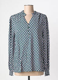 Blouse imprimé fantaisie manches longues bleu B.YOUNG femme