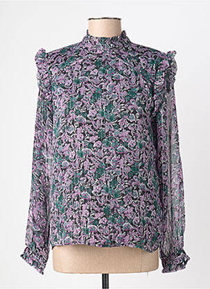 Blouse imprimé fantaisie manches longues violet B.YOUNG femme
