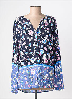 Blouse imprimé fantaisie manches longues bleu CECIL femme
