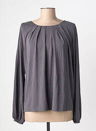 Blouse fermeture boutonnée au dos manches longues gris B.YOUNG femme