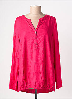 Blouse col rond manches longues rose CECIL femme