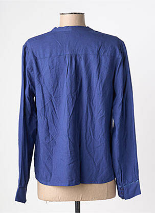 Chemisier coupe droite manches longues bleu AGATHE & LOUISE femme