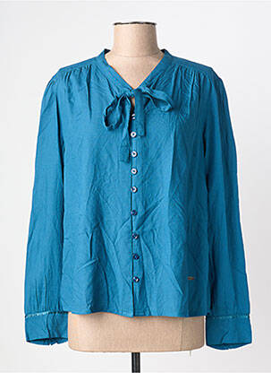 Chemisier coupe droite manches longues bleu clair AGATHE & LOUISE femme