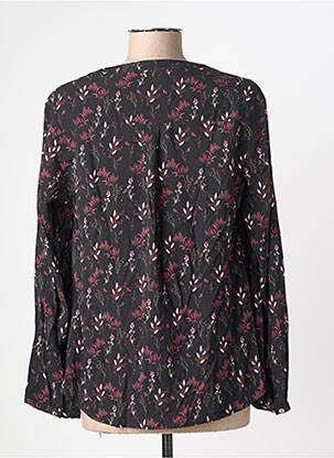 Blouse imprimé fantaisie manches longues noir JULIE GUERLANDE femme