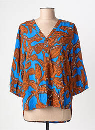 Blouse imprimé fantaisie manches 3/4 marron B.YOUNG femme