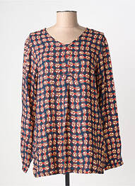 Blouse imprimé fantaisie manches longues bleu AGATHE & LOUISE femme