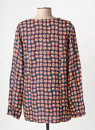 Blouse imprimé fantaisie manches longues bleu AGATHE & LOUISE femme