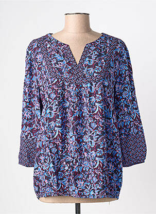 Blouse imprimé fantaisie manches 3/4 bleu CECIL femme