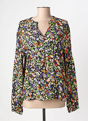 Blouse imprimé fleurs manches longues noir B.YOUNG femme