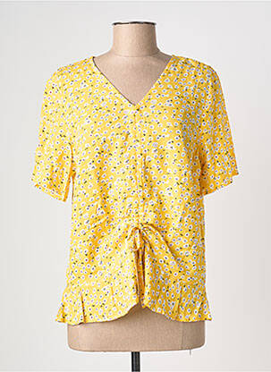 Top imprimé fantaisie manches courtes jaune JENSEN femme