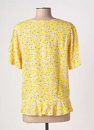 Top imprimé fantaisie manches courtes jaune JENSEN femme