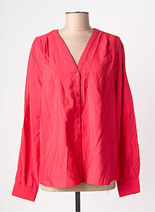 Chemisier coupe droite manches longues rouge B.YOUNG femme