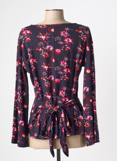 Top imprimé fantaisie manches longues bleu LA FIANCÉE femme