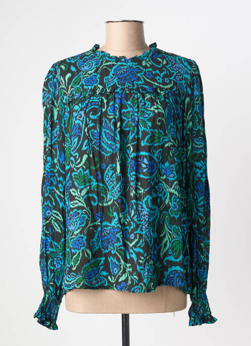 Blouse imprimé fantaisie manches longues bleu TINTA femme