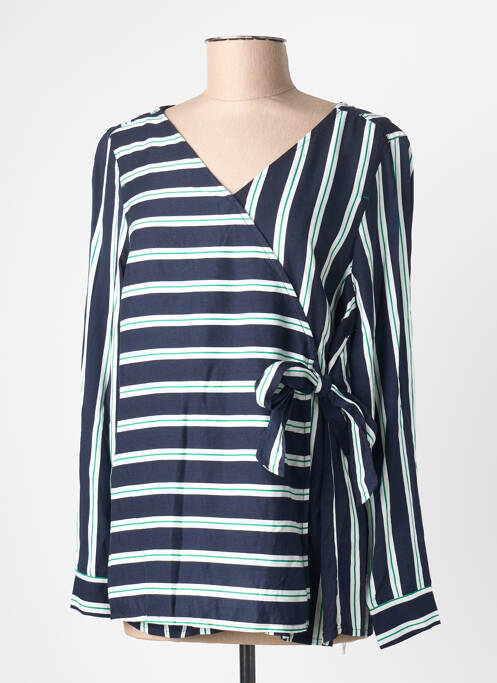 Chemisier coupe cintrée manches longues bleu CECIL femme