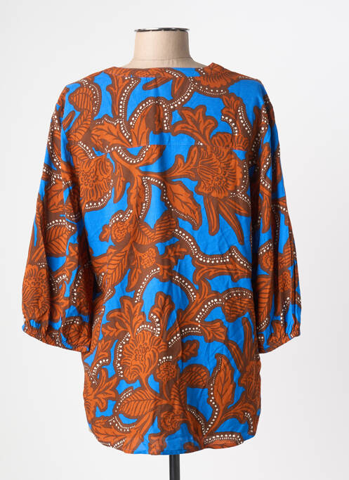 Blouse imprimé fantaisie manches 3/4 marron B.YOUNG femme