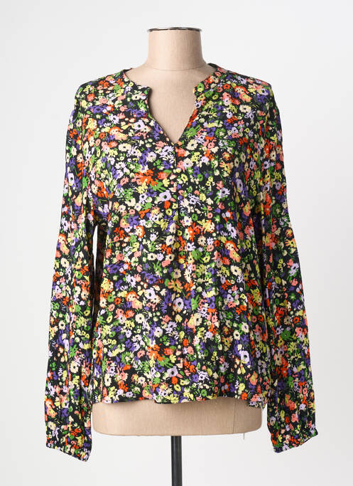 Blouse imprimé fleurs manches longues noir B.YOUNG femme