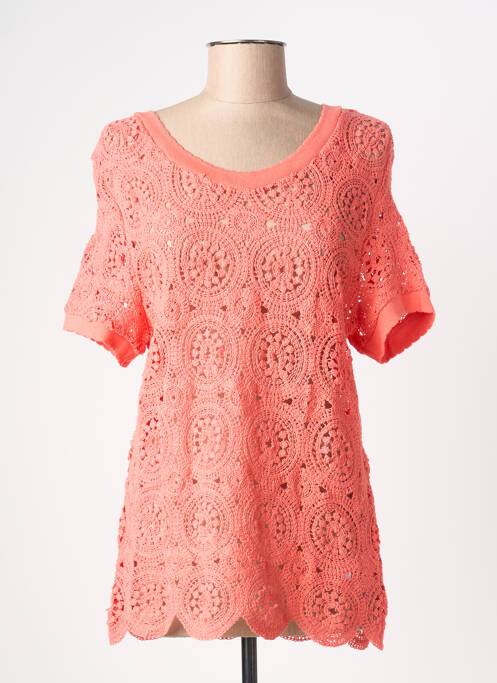 Top manches courtes manches courtes rose C'EST BEAU LA VIE femme