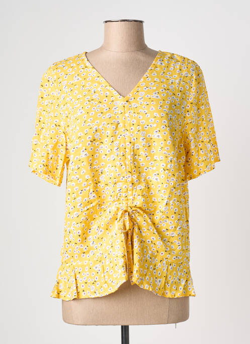 Top imprimé fantaisie manches courtes jaune JENSEN femme