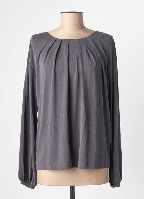 Blouse fermeture boutonnée au dos manches longues gris B.YOUNG femme
