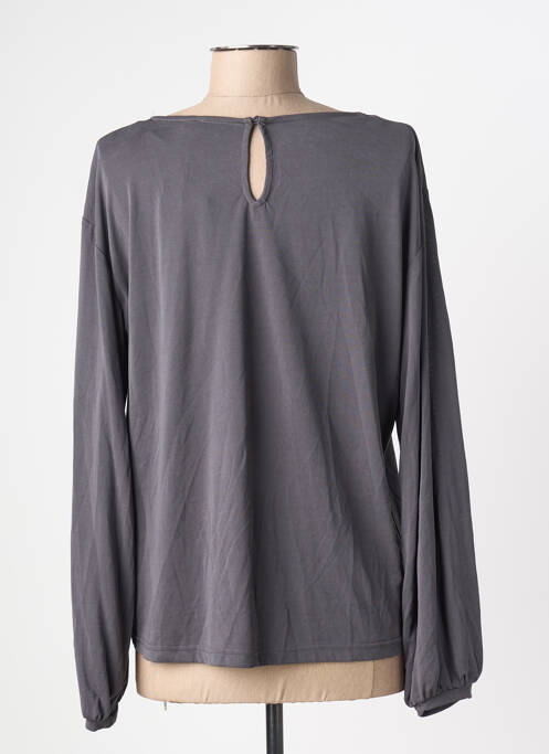 Blouse fermeture boutonnée au dos manches longues gris B.YOUNG femme