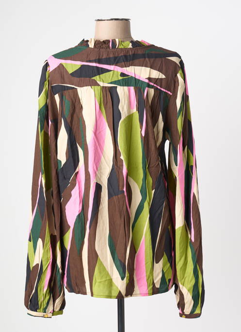 Blouse imprimé fantaisie manches longues marron B.YOUNG femme