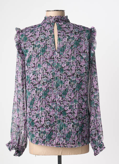 Blouse imprimé fantaisie manches longues violet B.YOUNG femme