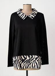 Top tissage jersey manches longues noir GREGORY PAT femme