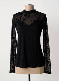 Top stretch manches longues noir CULTURE femme