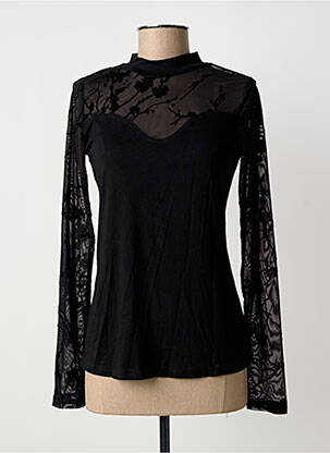 Top stretch manches longues noir CULTURE femme