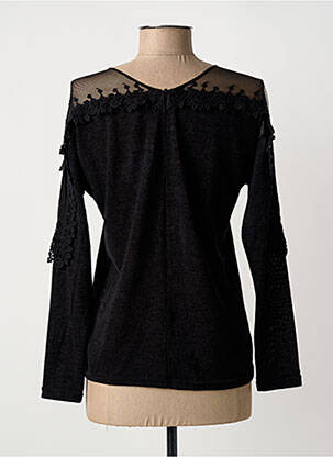 Top stretch manches longues noir JULIE GUERLANDE femme